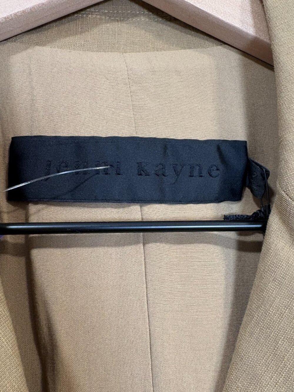 NWT 🌟 JENNI KAYNE 🌟 LINEN KEATON BLAZER KHAKI SZ 2 - Picture 4 of 11